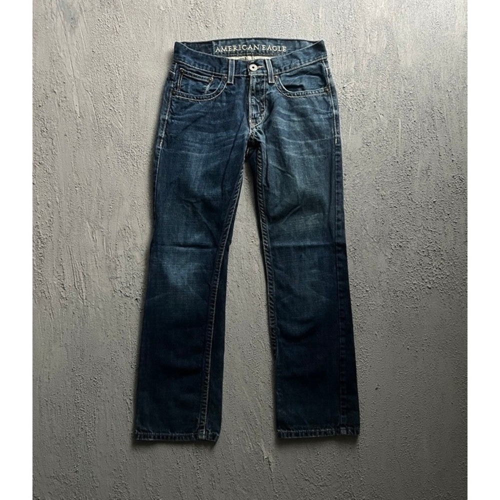 American‎ Eagle Low Rise Boot Cut Jeans 31x32 Blue 2010s Denim